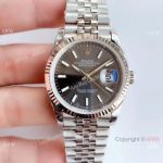 Copy Rolex Oyster Perpetual Datejust 36mm SS Gray dial Jubilee Watch